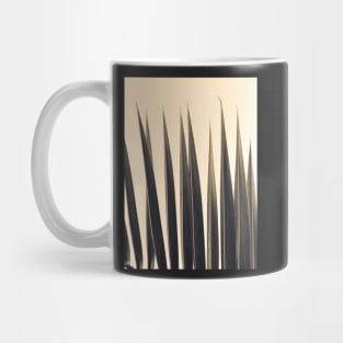 Palm leaf, soft colors photography Mug